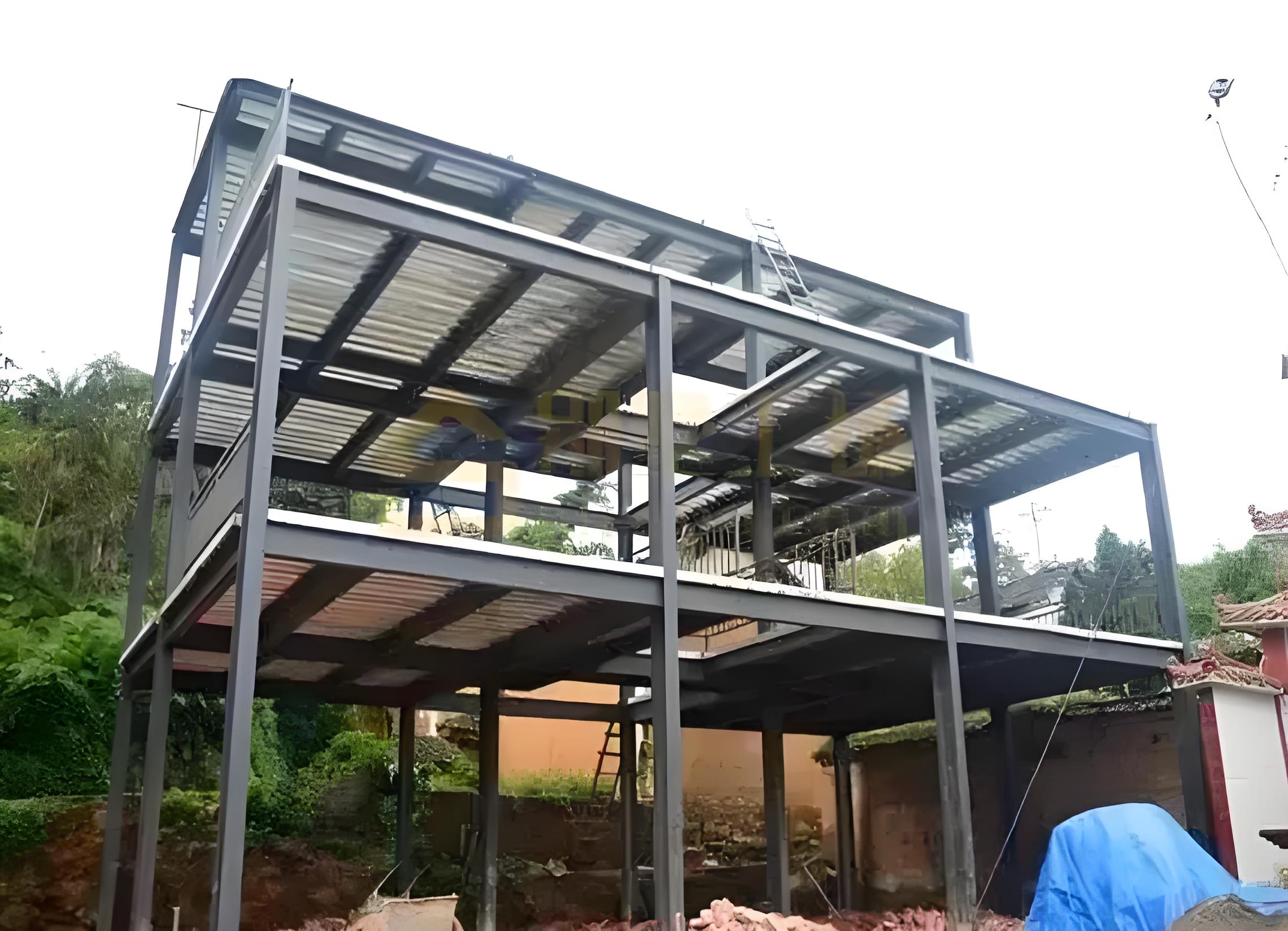 農(nóng)村重鋼別墅施工現(xiàn)場(chǎng)